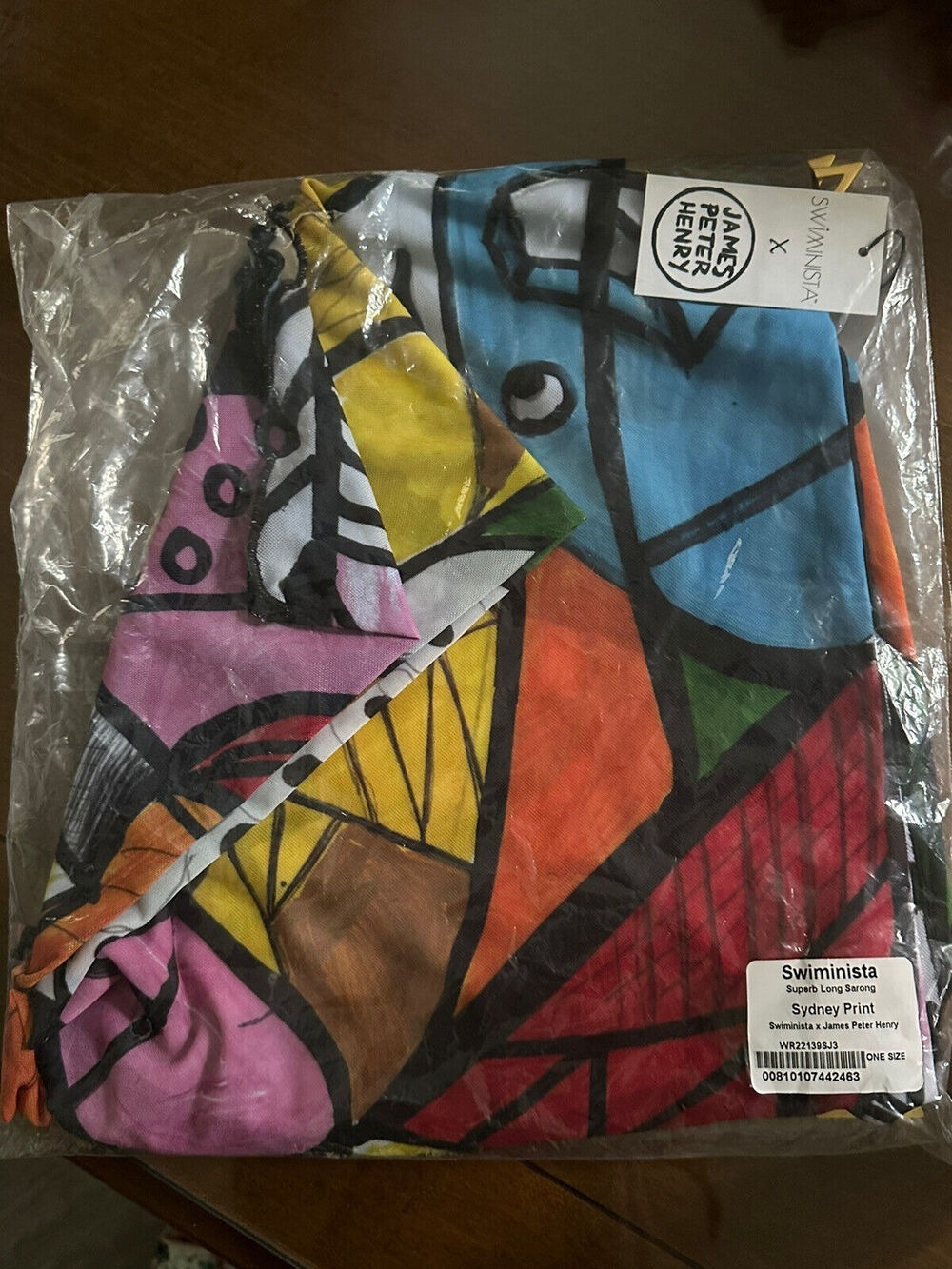 Swiminista X James Peter Henry Superb Long Sarong Sydney Opera House Print New